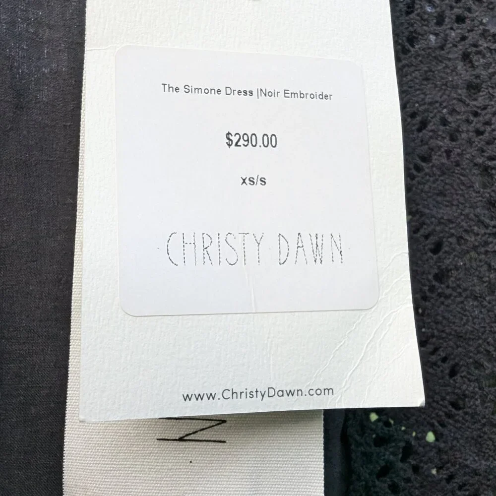Christy Dawn Simone dress Noir xs/small - Picture 3 of 14